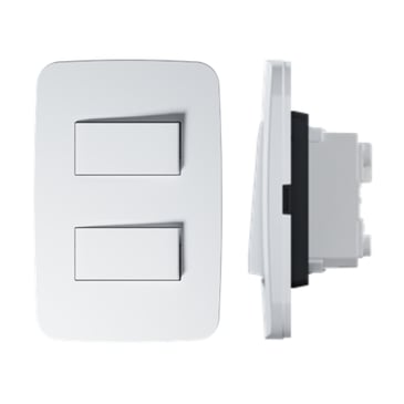  Interruptor doble Origen blanco 