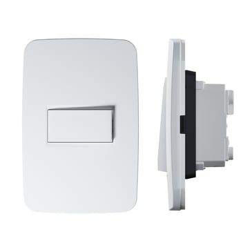  Interruptor conmutable sencillo Origen blanco 