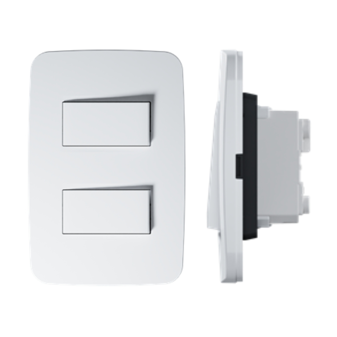  Interruptor doble Origen blanco 