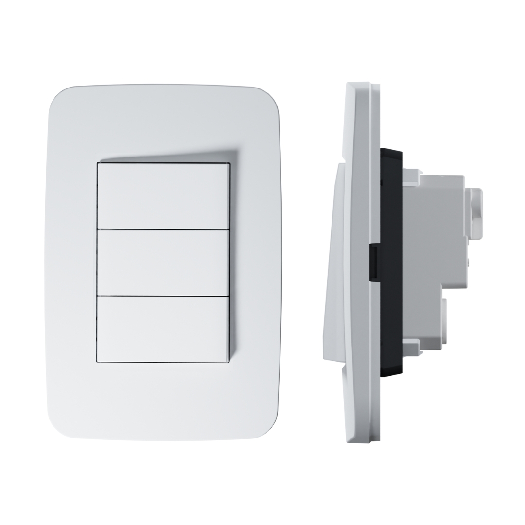  Interruptor triple Origen blanco 