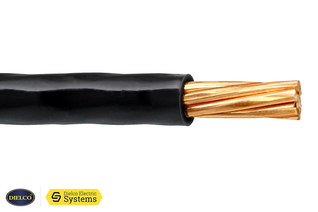  Dielco cable de cobre THHN/THHW 300 MCM color negro. 